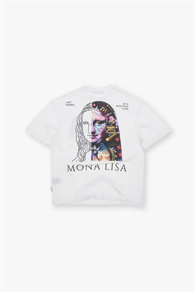 Mona Lisa Shooting Oversize Tişört Erkek Ekru