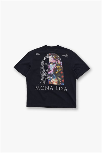 Mona Lisa Shooting Oversize Tişört Erkek Lacivert