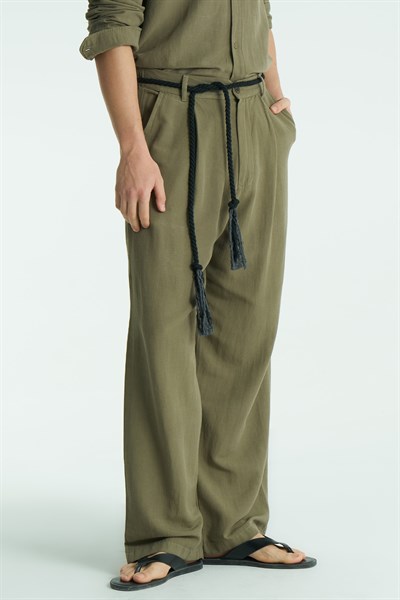 Mono Relaxed Fit Erkek Pantolon Haki