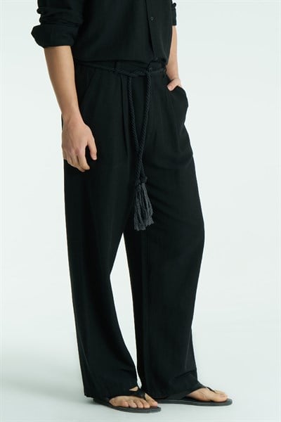 Mono Relaxed Fit Erkek Pantolon Siyah