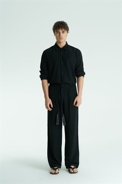 Mono Relaxed Fit Erkek Pantolon Siyah