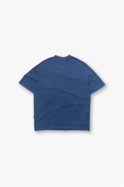 New Era Oversize Tişört Erkek Mavi