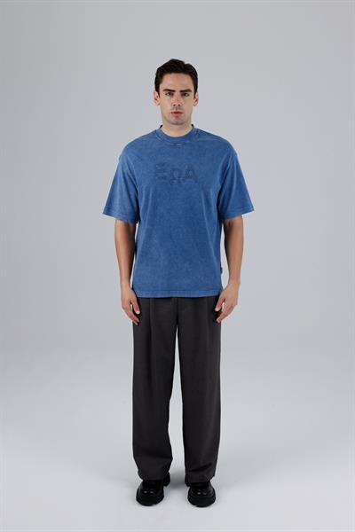 New Era Oversize Tişört Erkek Mavi