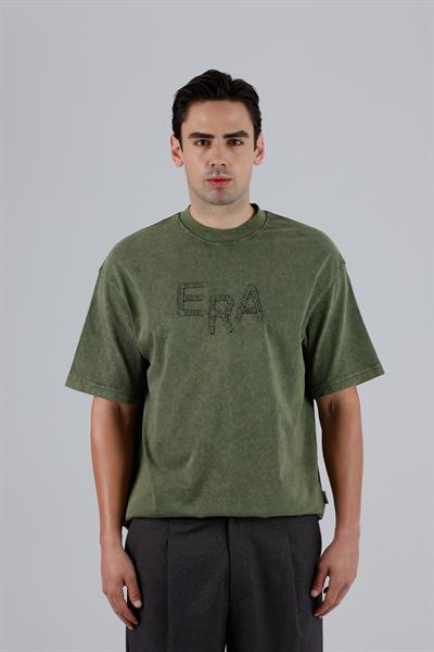 New Era Oversize Tişört Erkek Yeşil