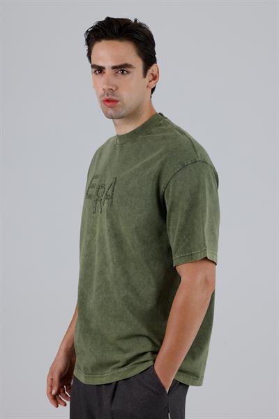 New Era Oversize Tişört Erkek Yeşil