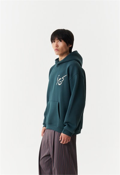 Noble Steed Oversize Erkek Sweatshirt Yeşil