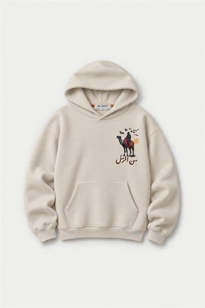 Nomadic Horizon Oversize Erkek Sweatshirt Stone