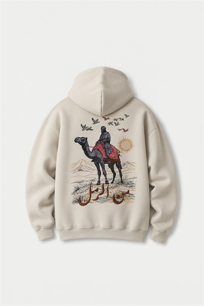 Nomadic Horizon Oversize Erkek Sweatshirt Stone