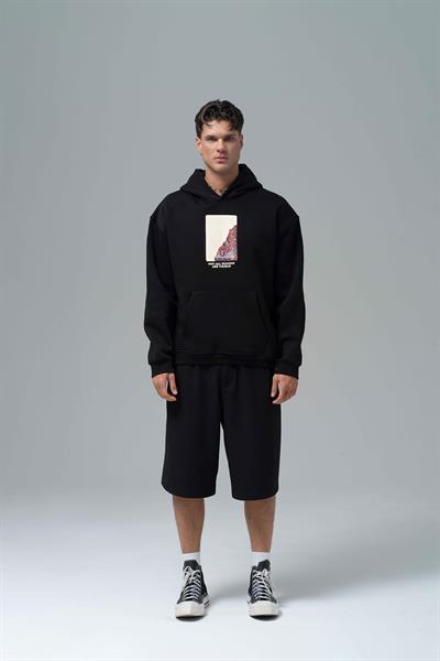 Not All Wounds Are Visible Oversize Sweatshirt Erkek Siyah