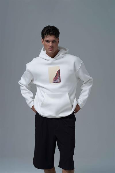 Not All Wounds Are Visible Oversize Sweatshirt Erkek Ekru