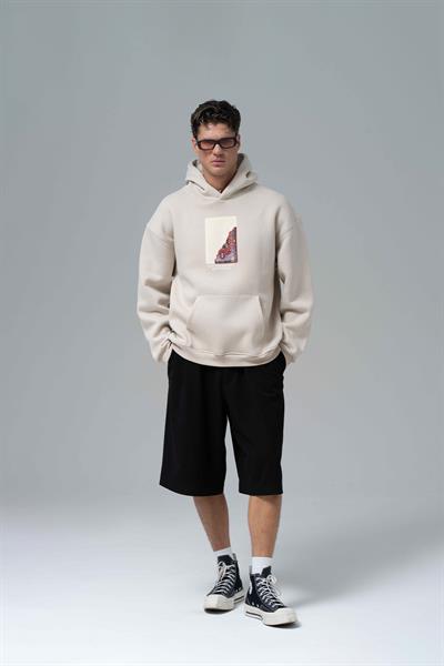 Not All Wounds Are Visible Oversize Sweatshirt Erkek Stone
