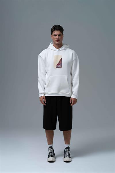 Not All Wounds Are Visible Oversize Sweatshirt Erkek Ekru
