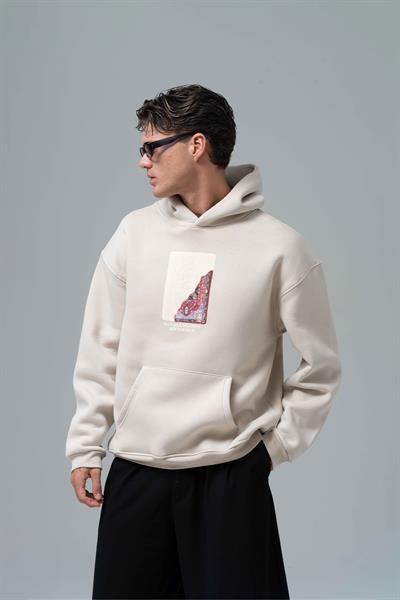 Not All Wounds Are Visible Oversize Sweatshirt Erkek Stone