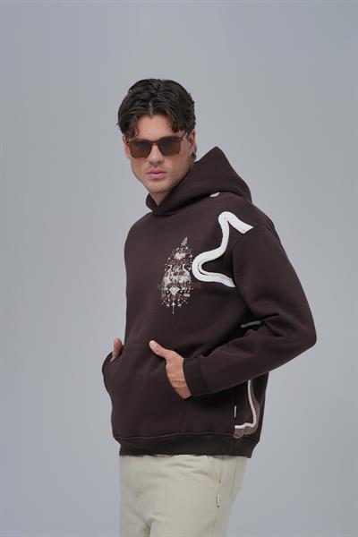 Nothing to Lose Oversize Sweatshirt Erkek Kahverengi