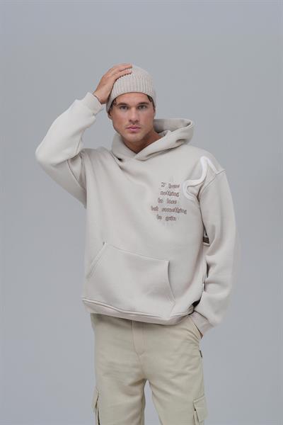 Nothing to Lose Oversize Sweatshirt Erkek Stone