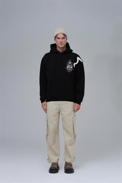 Nothing to Lose Oversize Sweatshirt Erkek Siyah