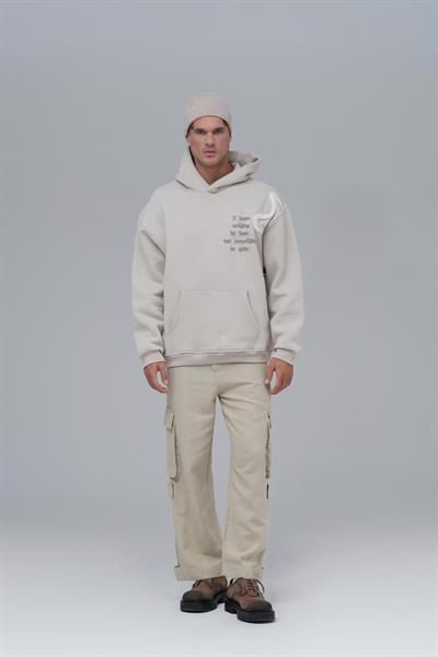 Nothing to Lose Oversize Sweatshirt Erkek Stone