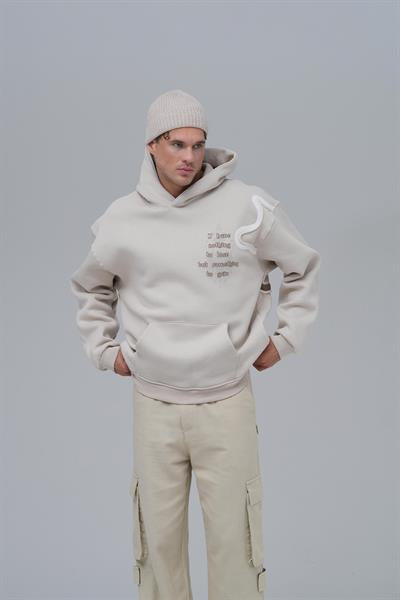 Nothing to Lose Oversize Sweatshirt Erkek Stone