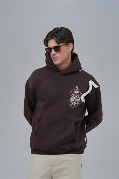 Nothing to Lose Oversize Sweatshirt Erkek Kahverengi