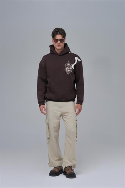 Nothing to Lose Oversize Sweatshirt Erkek Kahverengi