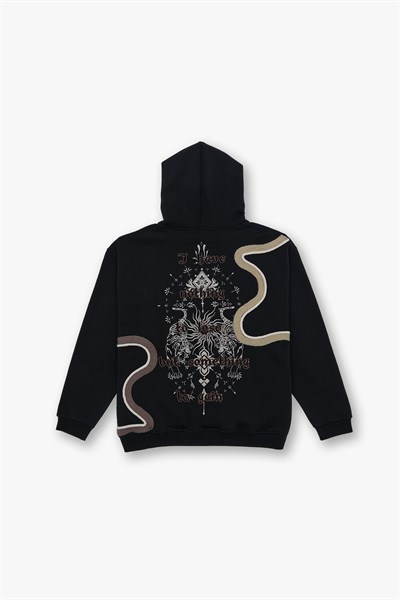 Nothing to Lose Oversize Sweatshirt Kadın Siyah