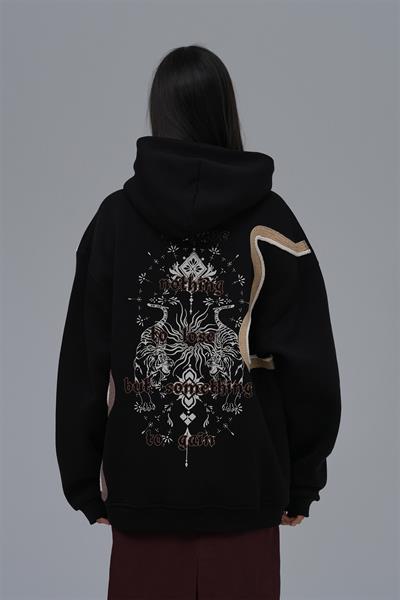 Nothing to Lose Oversize Sweatshirt Kadın Siyah