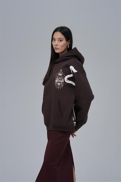 Nothing to Lose Oversize Sweatshirt Kadın Kahverengi