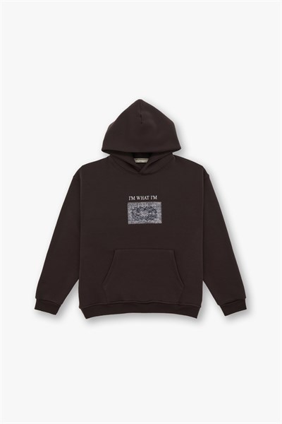 Now Manifesto Oversize Sweatshirt Erkek Kahverengi