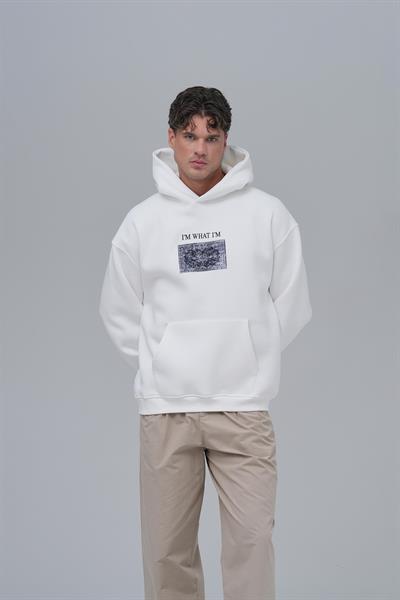 Now Manifesto Oversize Sweatshirt Erkek Ekru