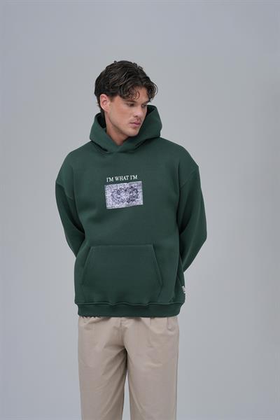 Now Manifesto Oversize Sweatshirt Erkek Yeşil