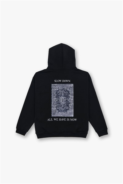 Now Manifesto Oversize Sweatshirt Erkek Siyah