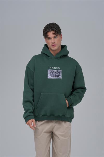 Now Manifesto Oversize Sweatshirt Erkek Yeşil