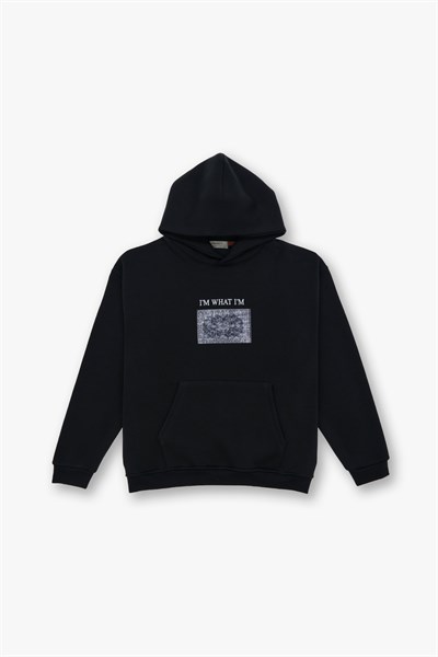 Now Manifesto Oversize Sweatshirt Erkek Siyah