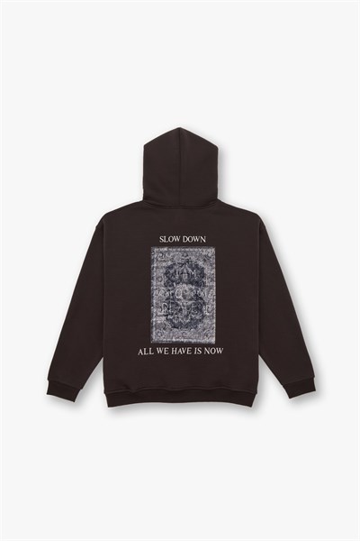 Now Manifesto Oversize Sweatshirt Erkek Kahverengi