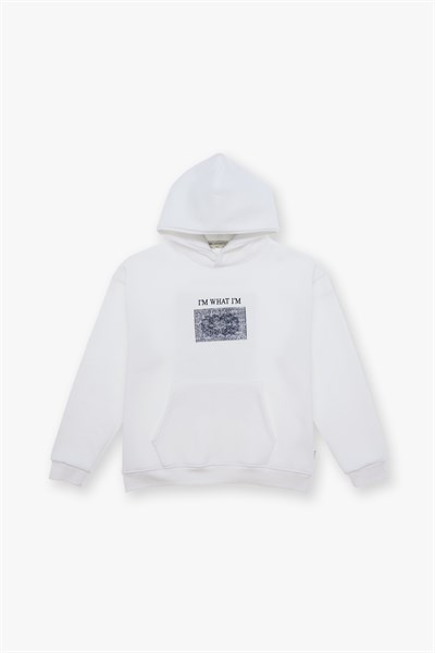 Now Manifesto Oversize Sweatshirt Erkek Ekru