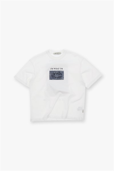 Now Manifesto Oversize Tişört Kadın Ekru