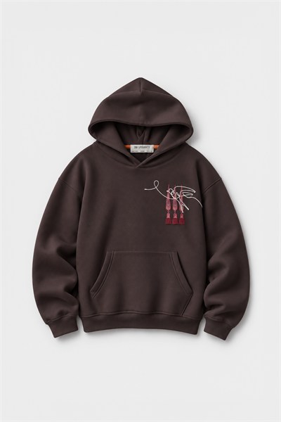 Oriental Legacy Oversize Erkek Sweatshirt Kahverengi