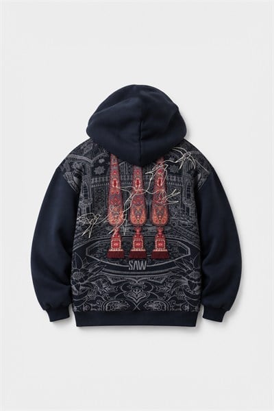 Oriental Legacy Oversize Erkek Sweatshirt Lacivert