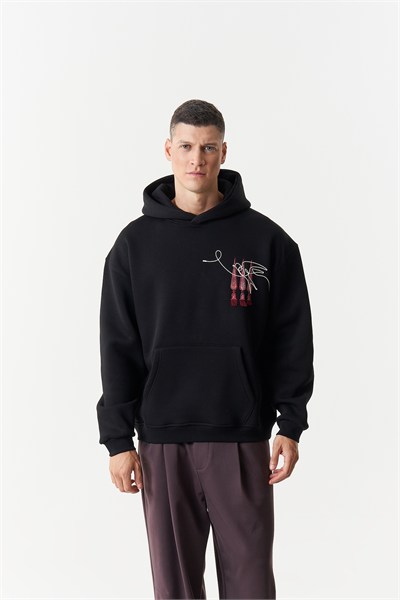 Oriental Legacy Oversize Erkek Sweatshirt Siyah
