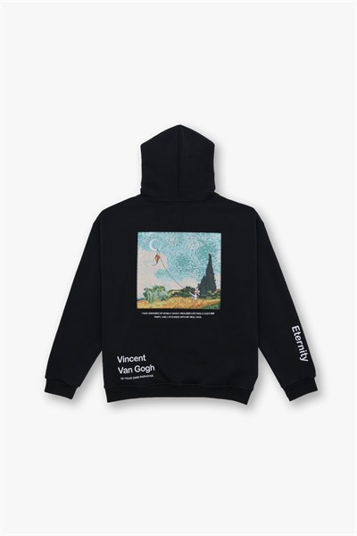 Paradise Within Oversize Sweatshirt Erkek Siyah