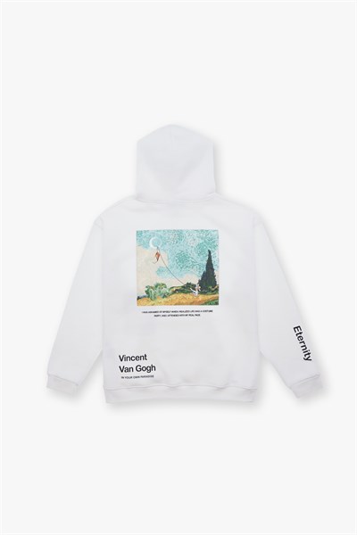 Paradise Within Oversize Sweatshirt Kadın Ekru