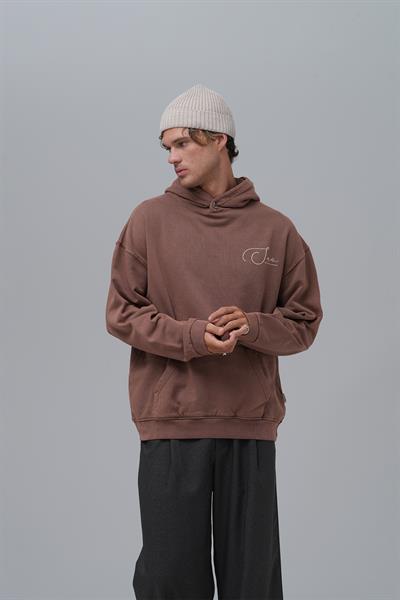 Paradox Oversize Sweatshirt Erkek Kahverengi