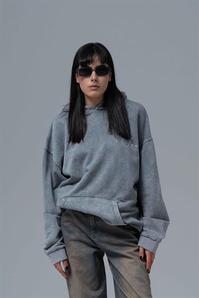 Paradox Oversize Sweatshirt Kadın Füme