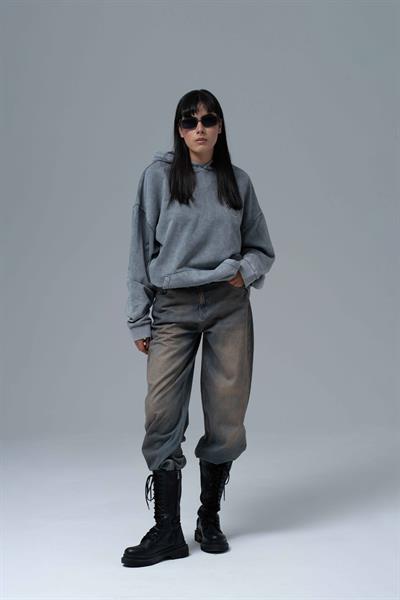 Paradox Oversize Sweatshirt Kadın Füme