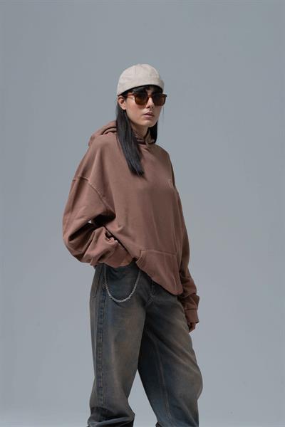 Paradox Oversize Sweatshirt Kadın Kahverengi