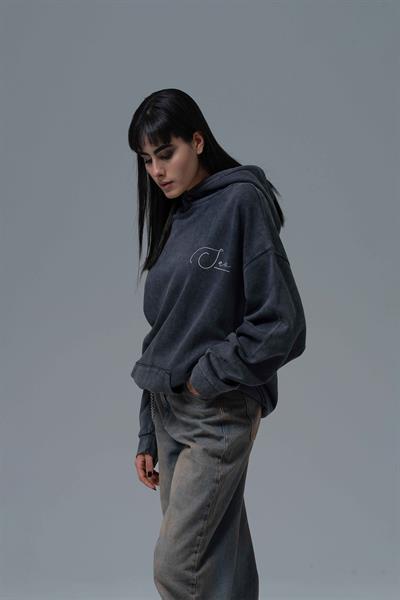 Paradox Oversize Sweatshirt Kadın Siyah