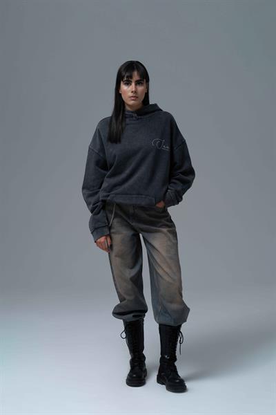 Paradox Oversize Sweatshirt Kadın Siyah