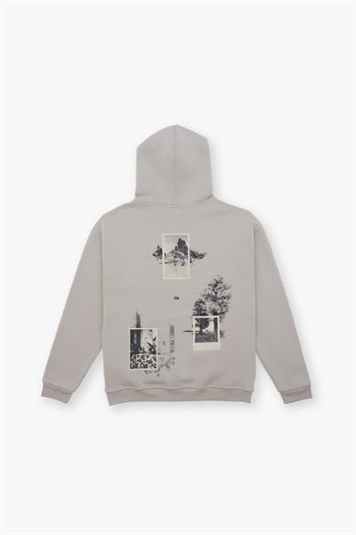 Portrait of a Generation Oversize Sweatshirt Kadın Stone