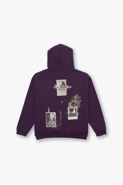 Portrait of a Generation Oversize Sweatshirt Erkek Mor