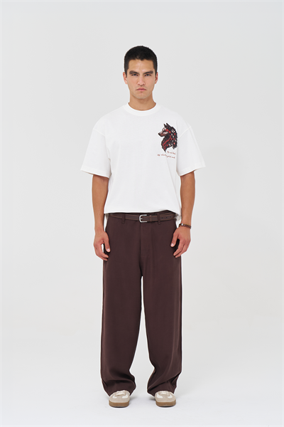 Quiet Resolve Oversize Fit Erkek Tişört Ekru